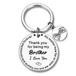 Brother Birthday Gifts for Men Big Brother Gifts for Boys Brother Keychain Unbiological Brother Gift Brother Birthday Christmas Gifts