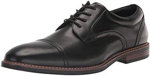 Nunn Bush Men's Centro Flex Cap Toe Oxford Dress Casual Leather Comfortable Lace Up, Black, 11 UK