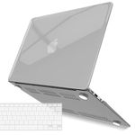 iBenzer Compatible with Old Version MacBook Air 13 Inch Case (2010-2017 Release), Models: A1466 / A1369, Plastic Hard Shell Case with Keyboard Cover for Mac Air 13, Crystal Clear, CA-A13-CYCL+1A