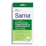 Sarna Bug Bite Patches - Peel & Stick Hydrocolloid Patches with Aloe, Witch Hazel & Chamomile - Kid-Safe, Vegan, Steroid-Free, Latex-Free, Single-Use Patches, TSA-Friendly, 24ct