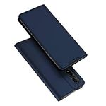 ELICA Leather Wallet Case, Flip Case Cover with Kickstand Card Holders Magnetic Closure, Protective Folding Cover for Vivo 1907 - Blue