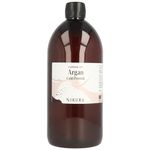 Nikura Argan Oil Cold Pressed - 1 Litre | For Skin, Hair Care, Soap Making, Body and Face | Moisturising, Hydrating & Nourishing | Vegan & UK Made | BPA Free