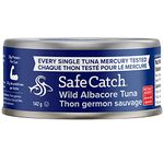 Safe Catch Wild Albacore Tuna Fish No Salt Added, Every Can Mercury Tested, Gluten-Free, High-Protein, 142g Cans (Pack of 12)