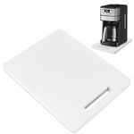 MissionMax White Bamboo Appliance Sliding Tray: Streamline Your Kitchen Counter Top with a Roll-out Shelf for Standard US Coffee Maker & Small Appliances, Fits Perfectly Under Cabinet