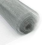 Floordirekt Wire Mesh Fence Roll, Galvanised Metal Fence Mesh, 6.3 mm Mesh (100 cm x 10 m) Chicken Wire Metal Mesh Aviary Wire Rabbit Hutch Fence, Garden Outdoor Fencing