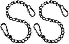 A AIFAMY Black Hanging Chair Chain with Two Carabiners, Steel Hanging Kits for Hammock, Punching Bags, Heavy Duty 330LB Capacity Indoor Outdoor (2 Chains)