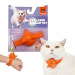 BarkButler x FOFOS Laser Collar Cat Toy - Orange, Wearable & Adjustable Laser Light, Interactive Cat Toys, Type C Fast Charging, Perfect Cat Accessories for All Cat Breeds