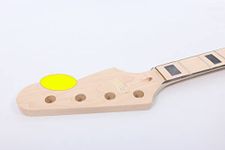 Yinfente Bass Guitar Neck 22fret 34inch Maple guitar Fretboard Block Inlay DIY Guitar Block Inlay (Maple Fretboard)