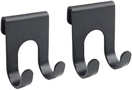 Double Hooks for Glass Shower Door,ULIFESTAR Space Aluminum Towel Hooks,Heavy Duty Rack Hook,Over Door Hooks,Bathroom Frameless Drilling-Free Hanger for Bathing Suits Robe Towel Squeegee Loofah Shaver