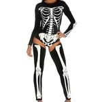 Forplay 553457 Bad To The Bone Sexy Skeleton Lingerie Set, Women, Black, M-L