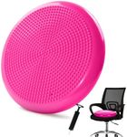 STOROMO Wobble Cushion，Wiggle Seat，Balance Disc Extra Thick ，for Home Yoga Balance Stability Training, Office & Classroom Improve Sitting Posture Relive Back Pain(34cm/13.4in) (Pink)