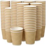 EOS- BUILDING TRUST Disposable Ripple Paper Cup for Hot Coffee/Drinks for Party ( 150 ml, 150 Pcs, Brown)