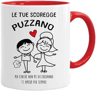 Jungle Mug Tazze marito e moglie, Le tue scoregge puzzano, tazze fidanzato, Idea Regalo Festa Di Compleanno,Idee Regali Originali Natale, tazze (Rosso)