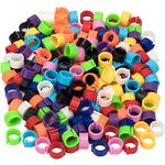 ANCIRS 200PCS 8mm Bird Leg Bands, Foot Round Tag Clips for Pigeon Dove Chicks Bantam Quail Lovebirds Finch Small Poultry Chicken(Multi-Color)