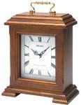 Seiko QXR130B Radio Controlled Wooden Mantel Clock, Dark Brown, 23.5 x 17.5 x 8.9cm