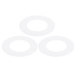 PATIKIL 2.76" ID 4.53" OD Goof Rings for Recessed Light, 3 Pack Gloss White Goof Metal Trim Ring Lighting Fixture for Ceiling Wall Recessed Can Downlights