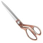 KUONIIY Heavy Duty Sewing Scissors 10 inch - Professional Stainless Steel Copper Tailor Scissor Shears for Fabric Leather Dressmaking Tailoring Artists Students Dressmakers