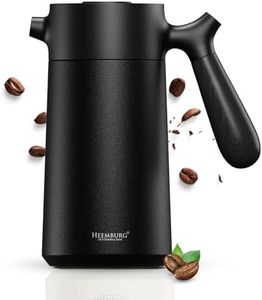 Heemburg French Press Thermal Coffee Maker Cafetière Thermo Double Wall Insulated Vacuum Stainless Steel Manual Brewer