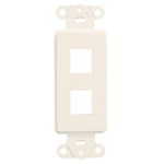 Leviton 41642-T QuickPort Decora Insert, 2-Port, Light Almond