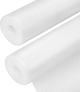 Protector Cajones Cocina, 2 Rollos 30 * 300 CM Protector Cajon Estantes el gabinete Estera Cuttable, Impermeable Estera del refrigerador, Forro de cajón Reutilizable Transparente