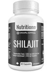 Shilajit Capsules - Pure Himalayan Organic Natural Shilajit for Men and Women - Rejuvenation, Testosterone Supplement - 62 Premium Capsules x 250 mg, 500 mg Daily Serving - Made in Canada - Nutritionn