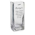 Personalised Square Nanny Glass Flower Vase Gift Present