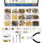 GLARKS 950Pcs Jewelry Making Supplies Kit with Jewelry Making Tools, Jewelry Pliers, Beading Wires, Jewelry Findings and Measuring Tools for DIY Earring Necklace Craft Jewelry Repair (1459pcs)