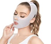 Facial Slimming Belt for Double Chin & V-Line – Reusable V-Shape Face Lift Strap for Men & Women | Chin Reducer, Jawline Shaper, Anti-Wrinkle Elastic Mask | Lifting Band for Slimmer Face