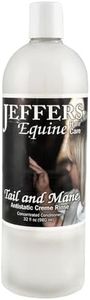 Jeffers Equine Tail & Mane Antistatic Creme Rinse Horse Conditioner, 32 oz - Detangler & Moisturizing Grooming Rinse with Aloe Vera, Jojoba Oil, & Lanolin for Soft, Smooth, Shiny Coat & Hair Care