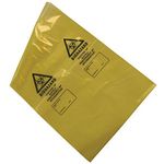 Yellow Biohazard Clinical Waste Disposal Bags - Self Seal - 355 x 381mm Pack 50