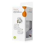 Aieve Australia to UK Plug Adapter,AUS NZ to UK Power Plug Adaptor,UK Converter Plug Travel Adapter for Australian/China/Argentina/Fiji/New Zealand(3-Pack,Type I)