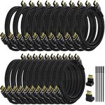 4K HDMI Cable 4 Feet (20 Pack), Ultra HD HDMI 2.0 Cable, Nylon Braided & Gold-Plated Connectors, 4K @ 60Hz, 2K,1080P, HDCP 2.2, ARC, Bulk HDMI Cables for Laptop, Monitors, HDTV, PS5, Xbox One & More