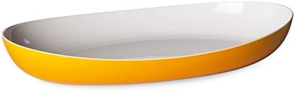 Omada Design Plato de servicio 38 x 23 cm con interior blanco y exterior de color, Trendy Line