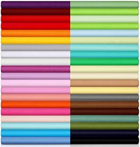 Macarrie 40 Piece Solid Color Fabric Bundles 10 x 10 Inch Multi-Color Fabric Squares Quilting Fabric Patchwork Sewing Craft Precut Fabric Scrap for DIY Sewing Craft (Classic Color)