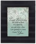 Elanze Designs True Friends are Hard to Find Black 8 x 10 Beaded Board Picture Frame Plaque