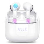 Wireless Earbuds, Wireless Headphones Bluetooth 5.3 Headphones with 4 ENC Mic, NEW 40H Bluetooth Earphones in Ear Deep Bass Noise Cancelling Bluetooth Earbuds Mini Ear Buds IP7 Waterproof LED Display