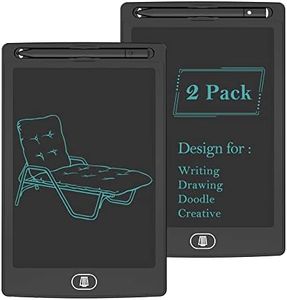 [2 Pack] TIQUS LCD Writing Tablet Pad 8.5 Inch Ewriter Electronic Board and MeMO Notes for and Adults at Home School and Office Middle Stylus (Black)