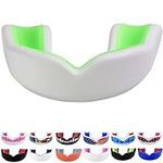 Oral Mart White/Green Youth Mouth Guard for Kids - Youth Mouthguard for Karate, Flag Football, Martial Arts, Taekwondo, Boxing, Football, Rugby, BJJ, Muay Thai, Soccer, Hockey