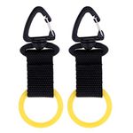 P Prettyia 2Pcs Deluxe Scuba Diving Webbing Regulator Octopus Mouthpiece Holder Attached with Swivel Clip - Yellow