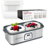 Ultimate Probiotic Yogurt Maker Bundle - Comes with the Ultimate Yogurt Strainer & 8 Extra Jars - Make Trillions of Live Probiotics from Home & Make Greek Yogurt