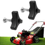 2 Pcs Universal Lawnmowers Handle Wing Nut And Bolt, triangle Knob Handle Nut Screw Bolt, Wing Nut And Triple Angle Mower Handle Bolt Lawn Mower Handle for Lawn Mower Parts Machine