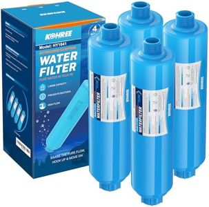 Kohree RV Inline Water Filter, NSF Certified, Camper Water Filter Reduces Chlorine, Bad Taste, Odor, RV Accessories Water Hose Filter for RV Campers, Marine, Gardening, Boats, Trailer, 4 Pack