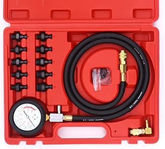 Yuhtech Testeur de Compression pour Moteur à Essence, Testeur de pression d'huile, Kit de Testeur de Pression d'huile 0-10 Bar