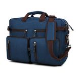 FATMUG Laptop Bag For Men - Convertible Backpack For Office And Travel (Navy Blue, Oxford Fabric)