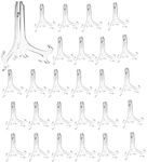Artliving 6" Clear Plastic Easels or Stand/Plate Holders to Display Pictures or Other Items at Weddings, Home Decoration, Birthdays, Tables (24 Pack)