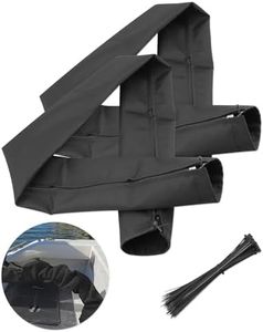 48-Inch Long Black Zippered Rigging Sleeve, ZRS-1-DP Casing, Trolling Motor Cable Organizer Sleeve 2PCS