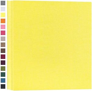 potricher Photo Album for 4x6 1000 Photos Linen Cover Extra Large Capacity Picture Book for Family Wedding Anniversary and Baby (Yellow)
