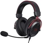 Redragon H386 Wired Gaming Headset - 7.1 Surround Sound - 53MM Audio Drivers in Memory Foam Ear Pads w/Durable Fabric Cover- Multi Platforms Headphone - USB Powered for PC/PS4/NS