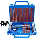 Wieat Tyre Repair Kit for Car, 42 Pcs Tyre Puncture Repair Kit, Emergency Tubeless Tyre Repair Kit with Storage Box, Flat Tyre Plug Tire Repair Tools for Cars Motorcycles Truck Jeep Tractor Trailer