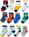 Baby Non Slip Toddler Socks, 12 Pai